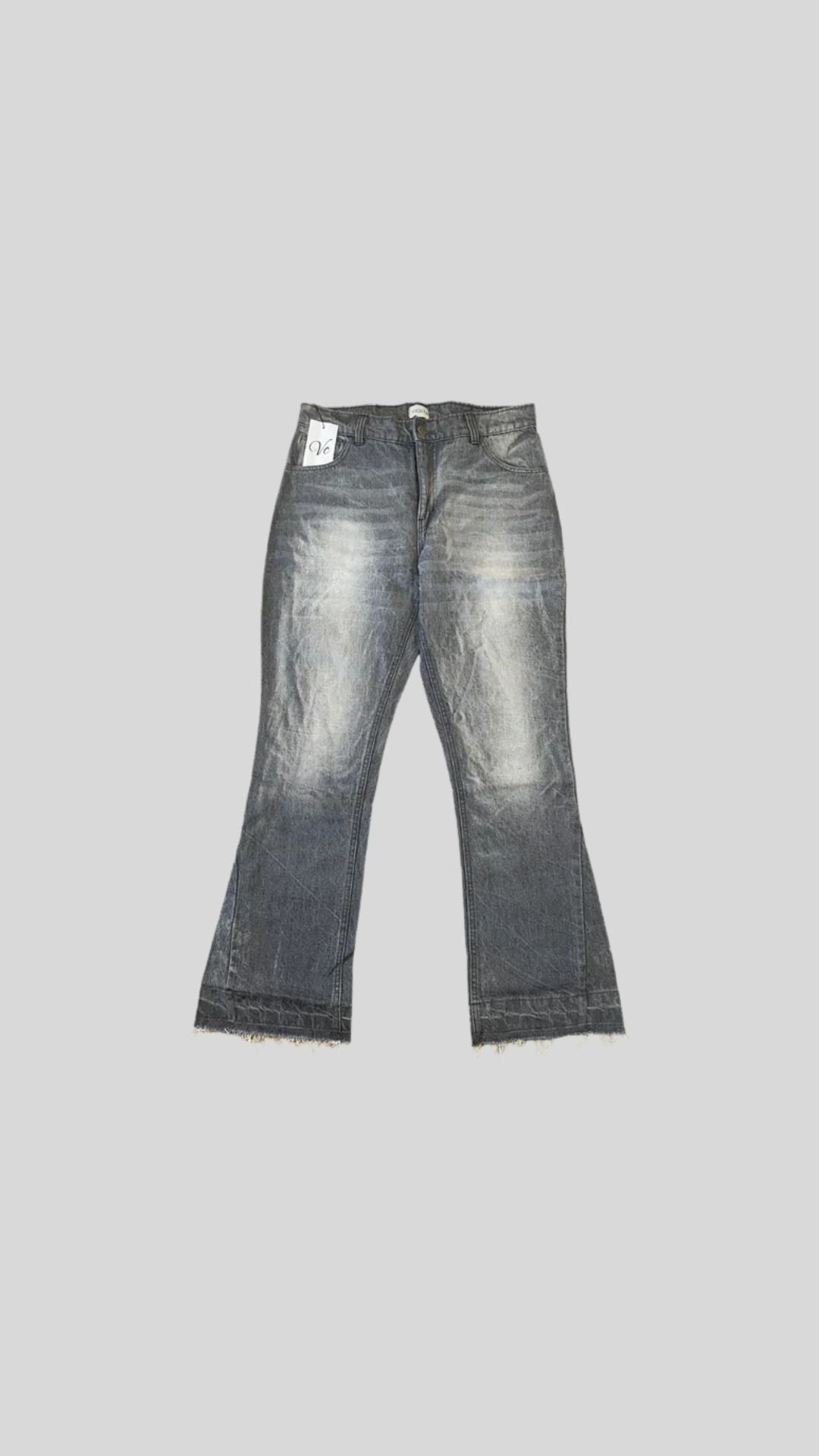 Grey Flare Denim