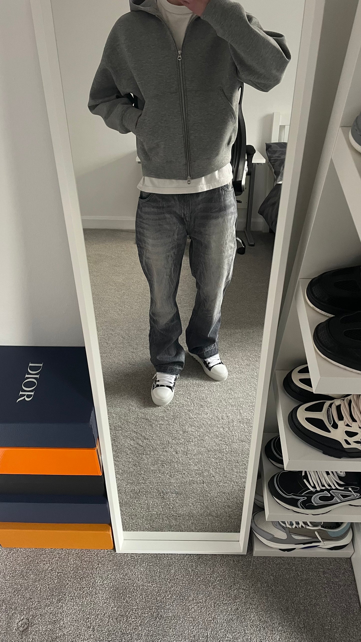 Grey Flare Denim